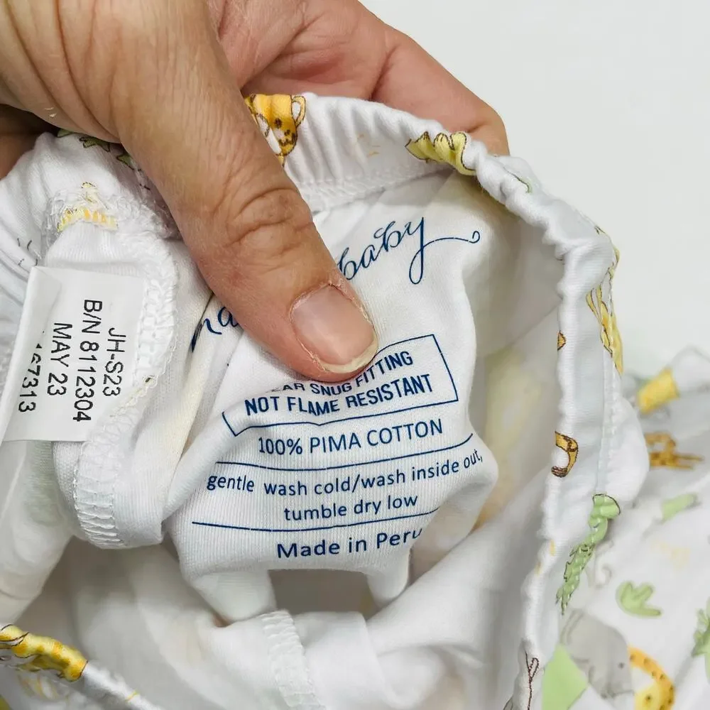 NWT Magnolia Baby Size 6 Little Safari Celery Short Pajamas
